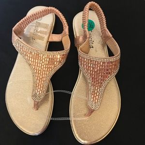 Rose Gold Lucita Sandals Size 7.5